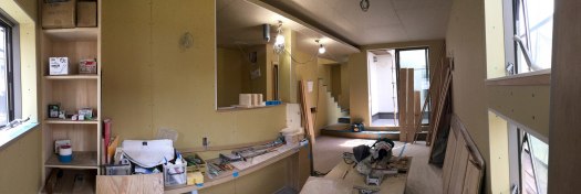 大工工事が終了間際の様子。