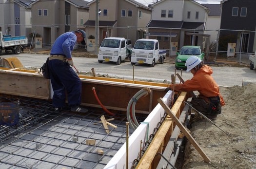 型枠の施工風景