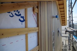 里山25-外壁杉板張り工事３